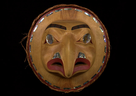 Eagle Mask with Abalone Inlays